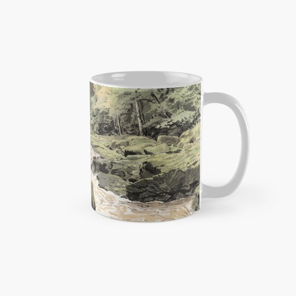 Item preview, The Strid, River Wharfe – Japanese Watercolor Style Yorkshire Dales Art designed and sold by VistaPainterArt.