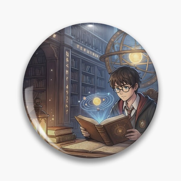 Item preview, Fantasy Wizard Library Art – Dark Academia Magic Study Illustration for Home Decor designed and sold by AbstractAuraArt.