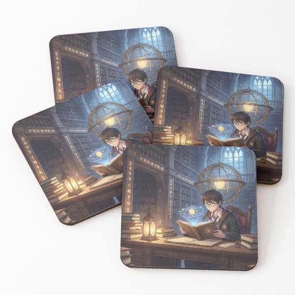 Item preview, Fantasy Wizard Library Art – Dark Academia Magic Study Illustration for Home Decor designed and sold by AbstractAuraArt.