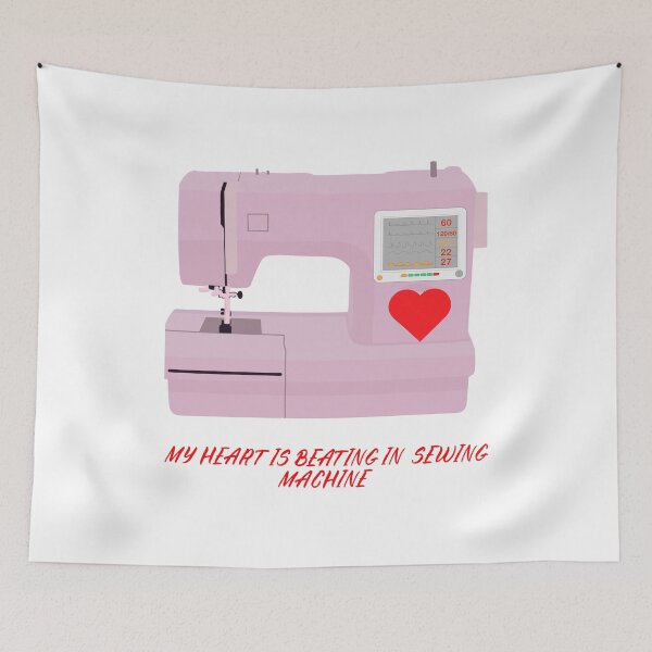 Item preview, MY HEART IS BEATING IN SEWIG MACHINE LOVE TO SEWING designed and sold by AleksandraJac05.