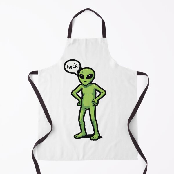 Item preview, Funny Alien Saying Heck – Cute Sarcastic UFO Meme designed and sold by Senkov.