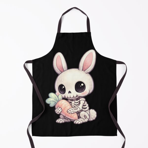 Item preview, Skeleton Bunny with Carrot – Cute Gothic Creature designed and sold by Mouraludia.