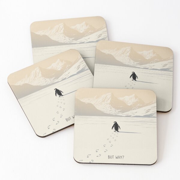 Item preview, But Why - Nihilist Penguin Goes Towards a Mountain designed and sold by Meryem Mamouni.
