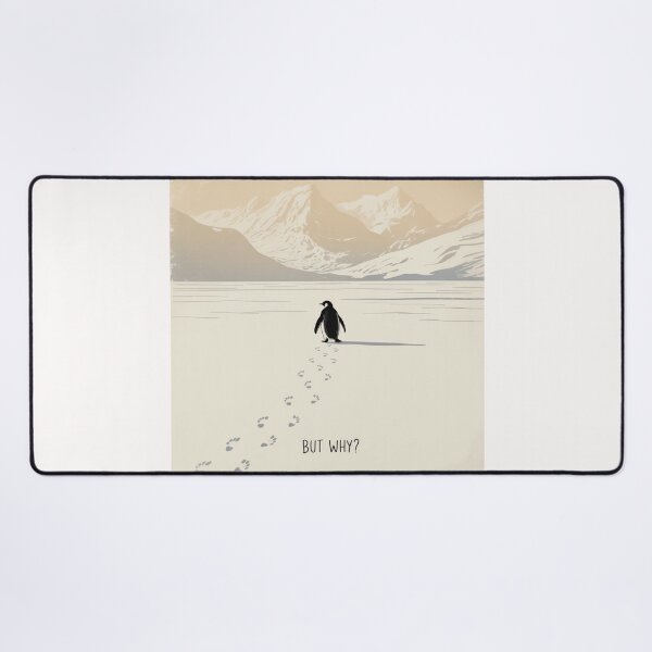 Item preview, But Why - Nihilist Penguin Goes Towards a Mountain designed and sold by Meryem Mamouni.