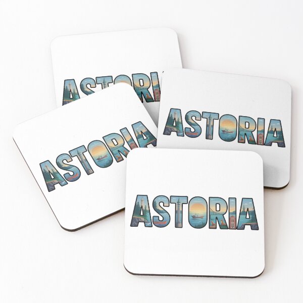 Item preview, ASTORIA Oregon - Illustrated Landmark Letters designed and sold by CircinusStore.