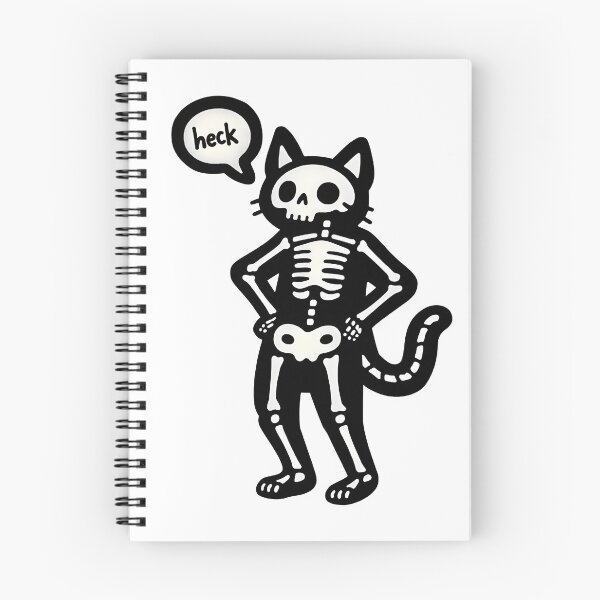 Item preview, Funny Cat Skeleton Saying Heck designed and sold by Senkov.
