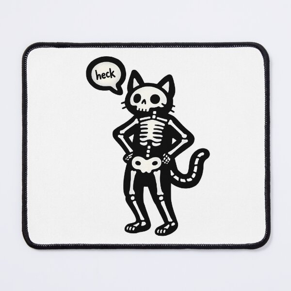 Item preview, Funny Cat Skeleton Saying Heck designed and sold by Senkov.