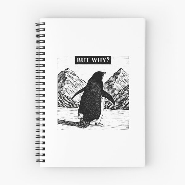 Item preview, But Why? Nihilist Penguin Meme Design designed and sold by Dandy Pixel.