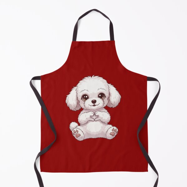 Item preview, Adorable Teacup Poodle Puppy making Heart Hands - Kawaii Dog Illustration designed and sold by The Real Life Symphony.