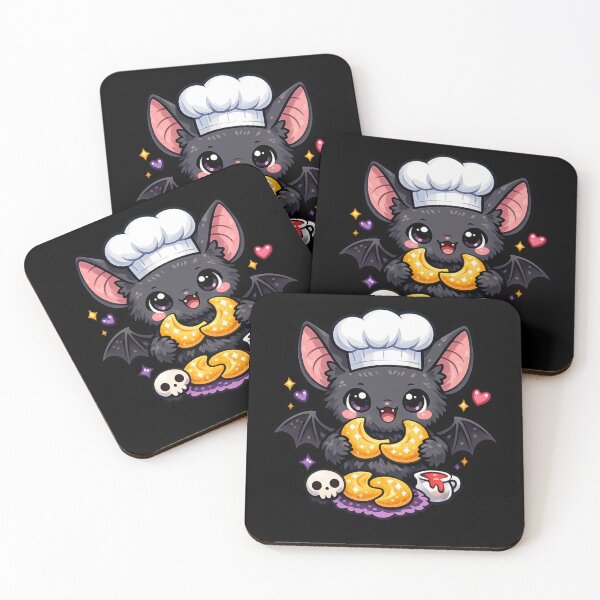 Item preview, Bat Baker with Crescent Cookies – Cute Gothic Character designed and sold by Mouraludia.
