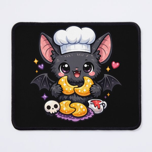 Item preview, Bat Baker with Crescent Cookies – Cute Gothic Character designed and sold by Mouraludia.
