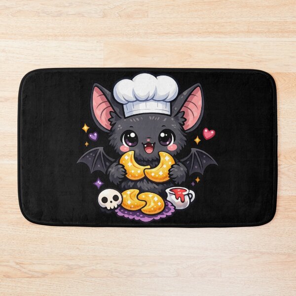 Item preview, Bat Baker with Crescent Cookies – Cute Gothic Character designed and sold by Mouraludia.