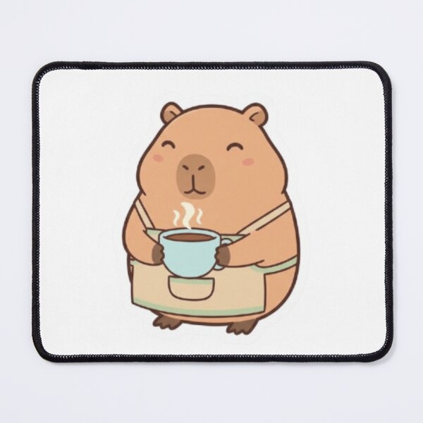 Item preview, Adorable Capybara Barista Coffee Sticker designed and sold by abdelski.