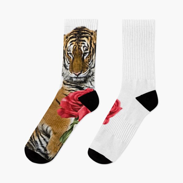 Item preview, Cute Tiger Holding Roses designed and sold by NoxLand.