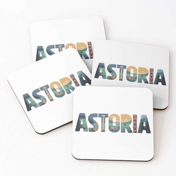 Item preview, ASTORIA Oregon - Illustrated Landmark Letters designed and sold by CircinusStore.