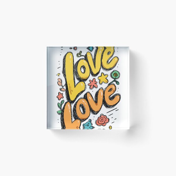Item preview, Love Love Groovy Retro Cute Typography designed and sold by etuvibes.