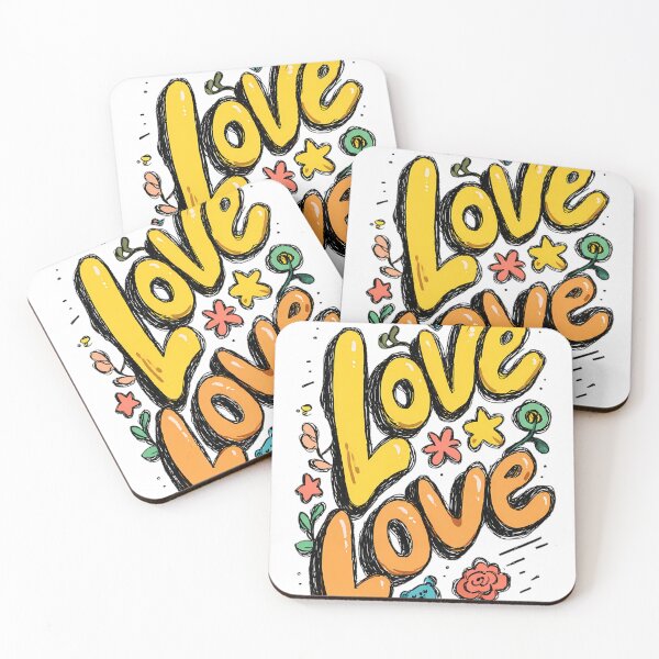 Item preview, Love Love Groovy Retro Cute Typography designed and sold by etuvibes.