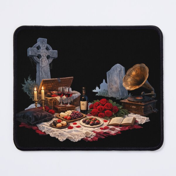 Item preview, Gothic Graveyard Picnic – Dark Romantic Still Life designed and sold by Mouraludia.