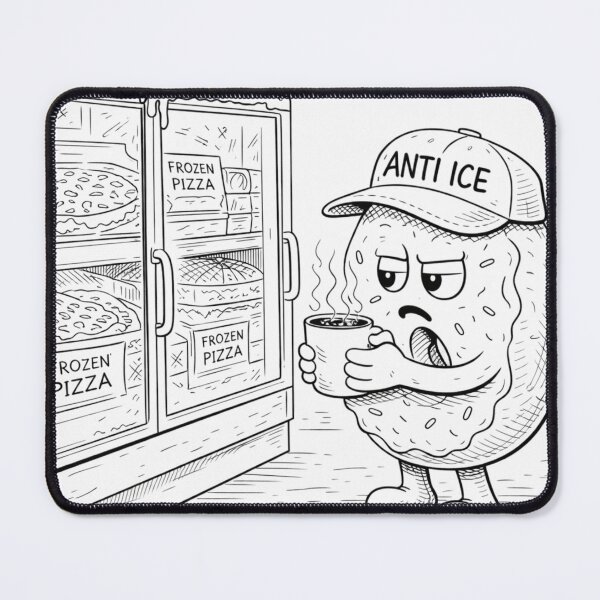 Item preview, Anti Ice | Coffee vs Frozen Pizza Aisle (Funny Food Line Art) designed and sold by ComedyInkFactor.