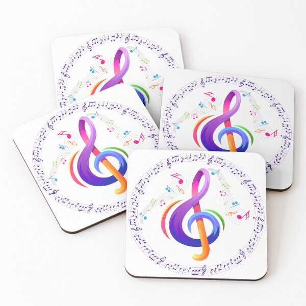 Item preview, Treble Clef Multicolour Music designed and sold by Rawfuzion.