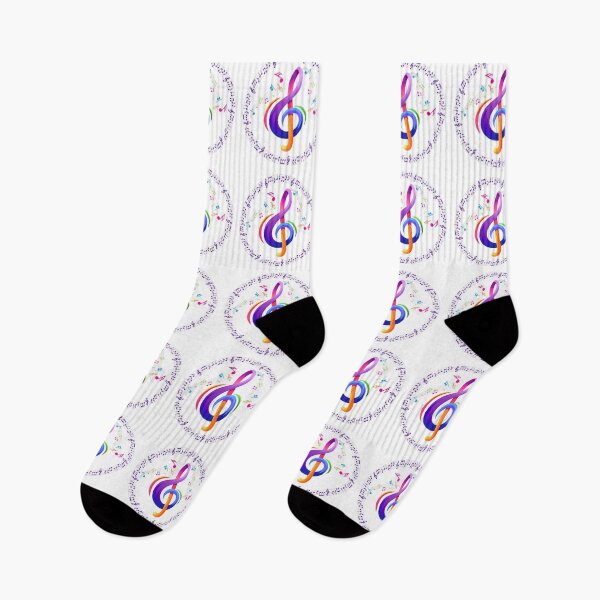 Item preview, Treble Clef Multicolour Music designed and sold by Rawfuzion.