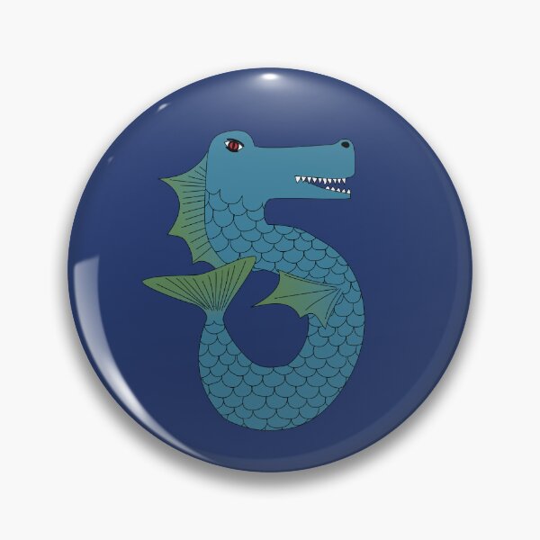 Item preview, 5th Birthday Sea Dragon drawn in the shape of a number five designed and sold by Sheridanlongdog.