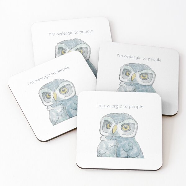 Item preview, I'm Owlergic To People designed and sold by artisticlivy.