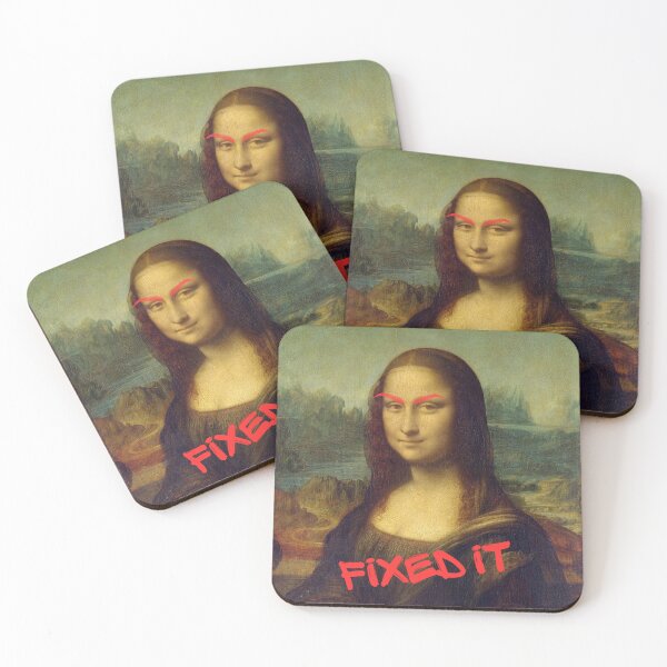 Item preview, Mona Lisa “Fixed It” Art Parody – Funny Classical Painting Remix designed and sold by art4artsak3.