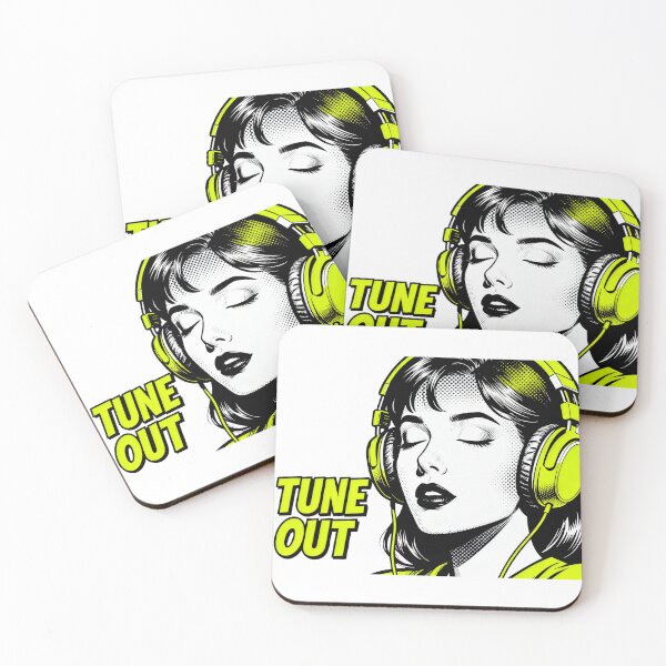 Item preview, Tune Out Neon Pop Art Headphones designed and sold by lorand-designs.