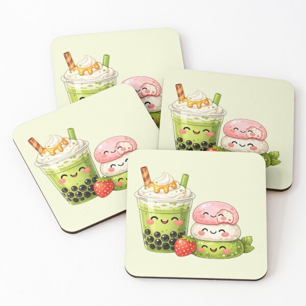 Item preview, Kawaii Matcha Boba & Mochi Friends designed and sold by MeghannsMinimalMeals.