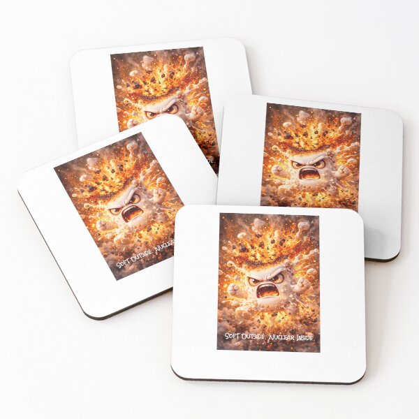 Item preview, Angry Marshmallow – Burnt Edge | Charred Rage Food Character Art designed and sold by DigiWoosh.