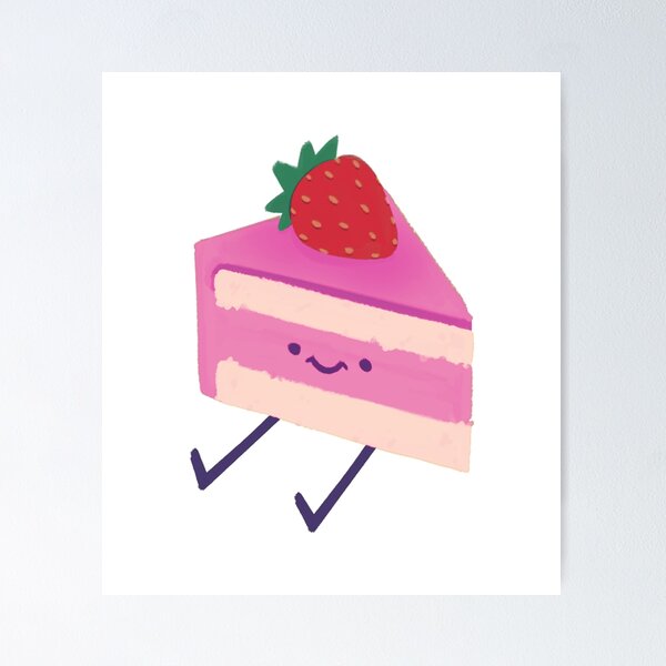 Item preview, Happy Strawberry Cake Slice designed and sold by Asutip.
