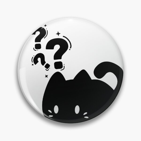 Item preview, Confused Cute Cat Silhouette designed and sold by funjaan.