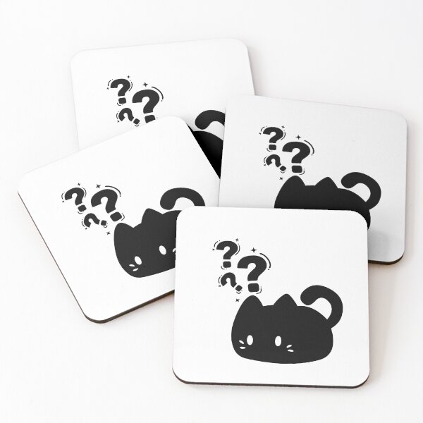 Item preview, Confused Cute Cat Silhouette designed and sold by funjaan.
