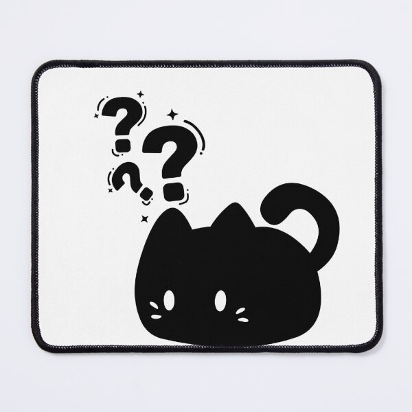 Item preview, Confused Cute Cat Silhouette designed and sold by funjaan.