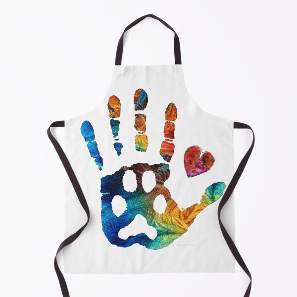 Item preview, Furever Colorful Paw Print and Hand with Heart by Sharon Cummings designed and sold by Sharon Cummings Art.