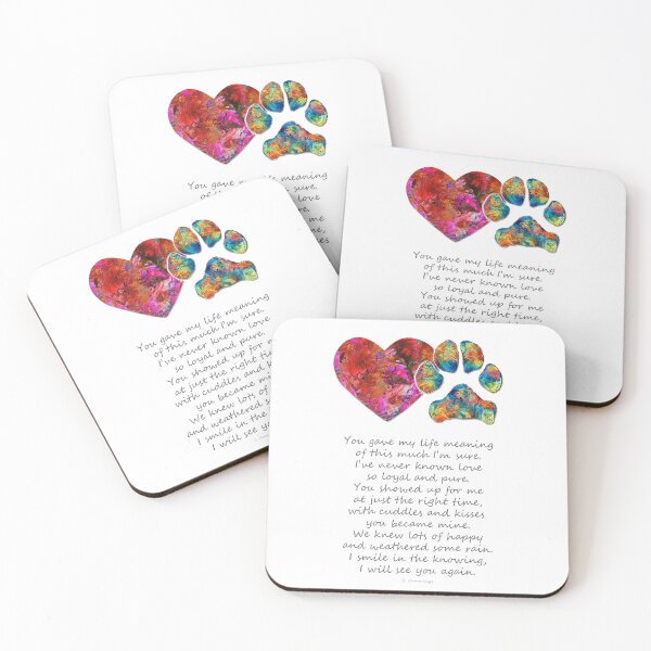 Item preview, My Dog I Will See You Again Colorful Memorial Art designed and sold by Sharon Cummings Art.