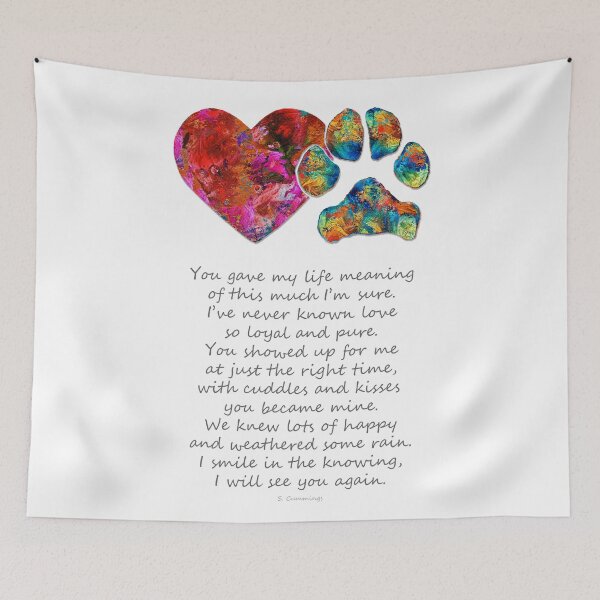 Item preview, My Dog I Will See You Again Colorful Memorial Art designed and sold by Sharon Cummings Art.