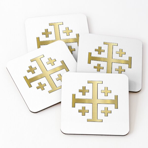 Item preview, Golden Jerusalem Cross Luxe Symbol designed and sold by PatriotFoundry.