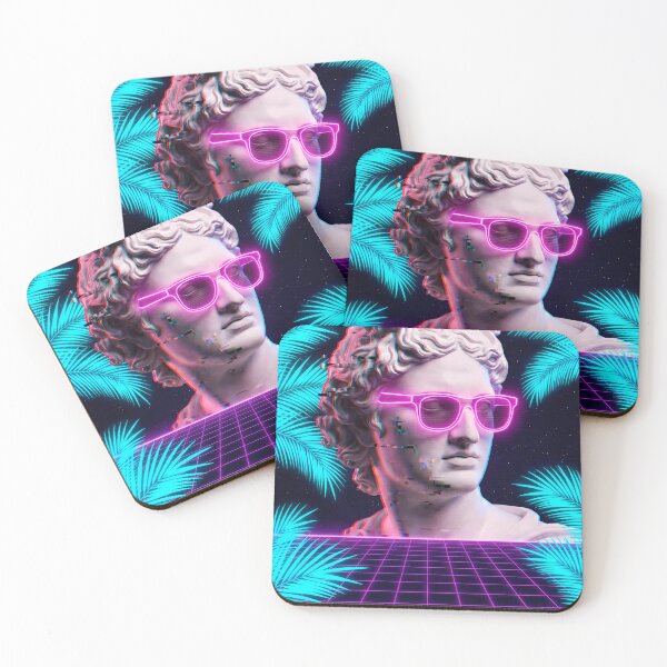 Item preview, Neon Glitch God - Vaporwave Greek Statue designed and sold by powersunlight.