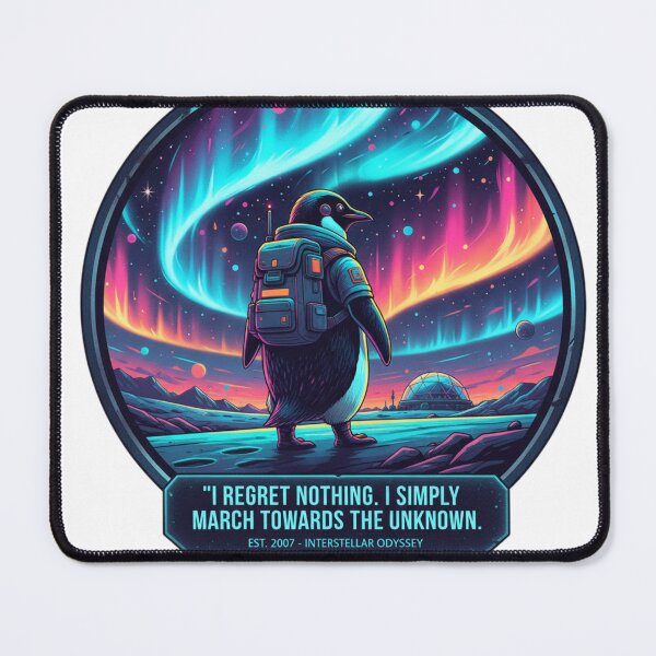 Item preview, The Nihilist Penguin - I Regret Nothing - Wandering Penguin Poster Description designed and sold by MarElfArtelier.