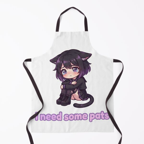 Item preview, "I Need Some Pats" Sad Cat Girl Sticker designed and sold by MitniChan.