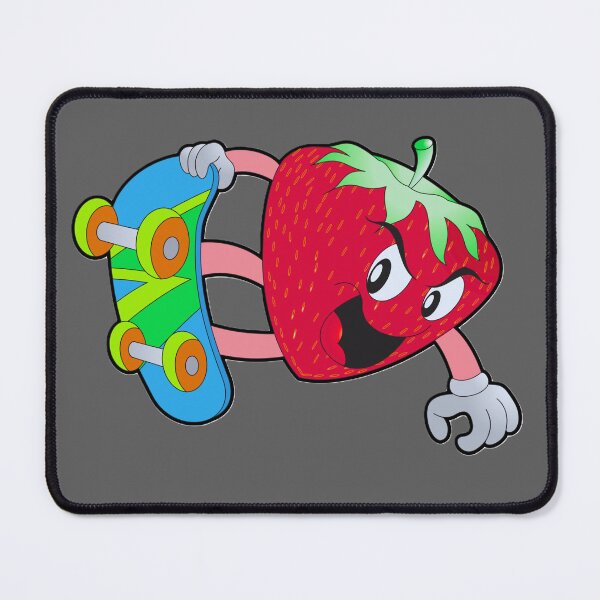 Item preview, Cute Retro Strawberry Riding A Skateboard. designed and sold by Lovemountain.