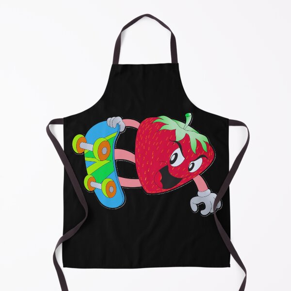 Item preview, Cute Retro Strawberry Riding A Skateboard. designed and sold by Lovemountain.