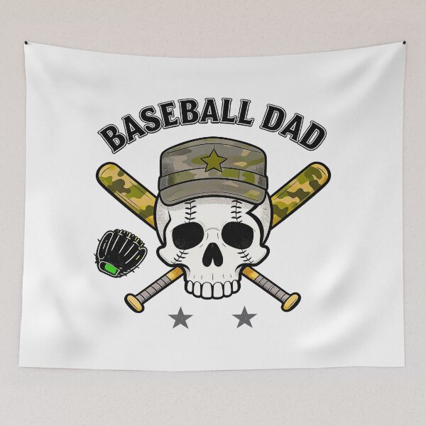 Item preview, Baseball Dad Skull Military Camo Sports Design designed and sold by truongloc246.