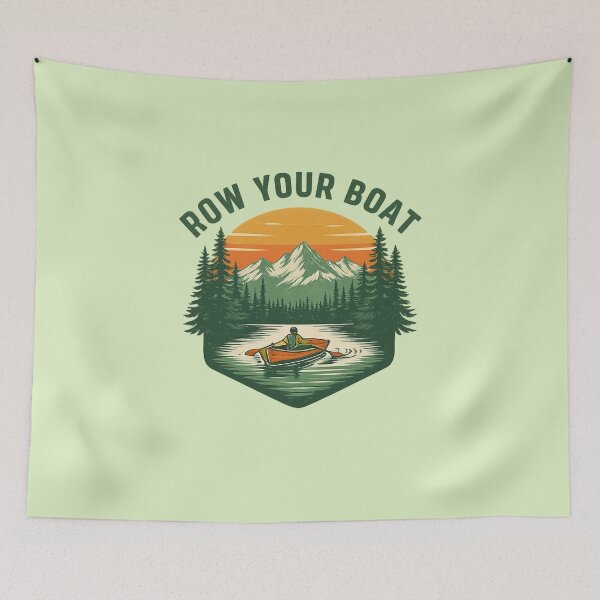 Item preview, Row Your Boat – Man Rowing a Boat on the Lake designed and sold by LuloCreative.