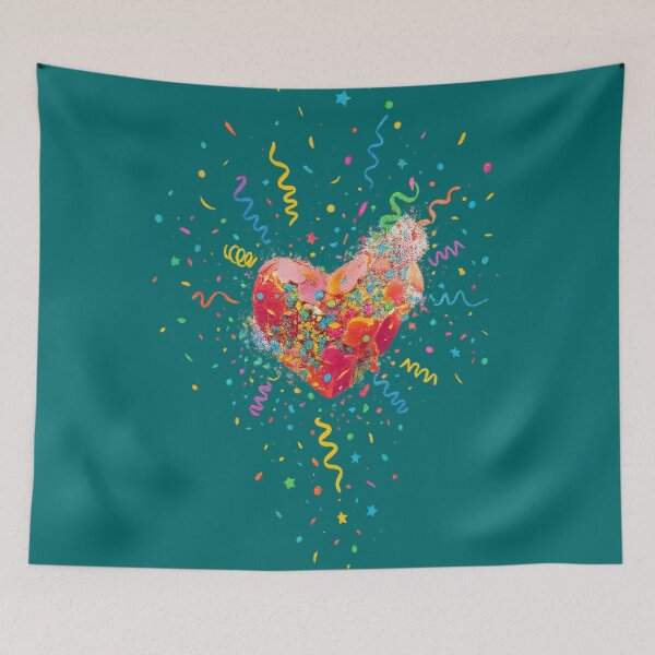 Item preview, Confetti Heart Explosion - Colorful Celebration Art designed and sold by Urban-InkStudio.
