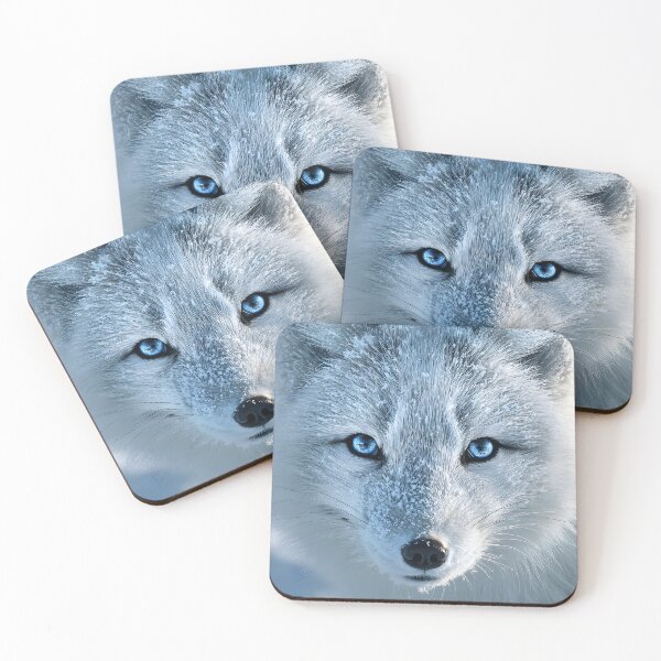 Item preview, Snowy Arctic Fox with Striking Blue Eyes designed and sold by Artessie.