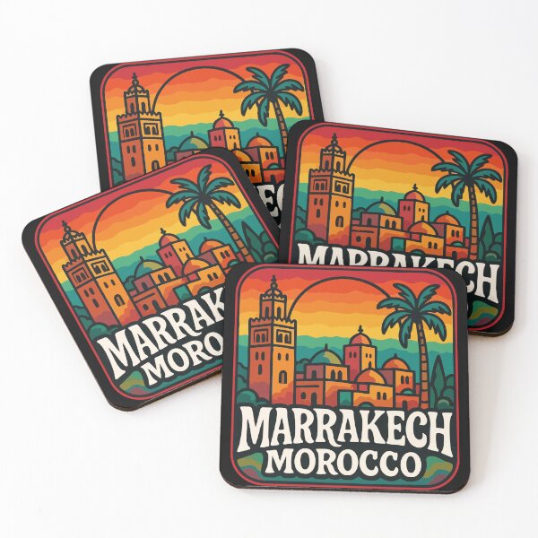 Item preview, Marrakech Morocco Retro Trippy Travel designed and sold by TomFrontierArt.