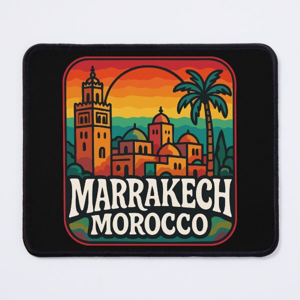 Item preview, Marrakech Morocco Retro Trippy Travel designed and sold by TomFrontierArt.
